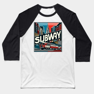 Nyc Subway Baseball T-Shirt